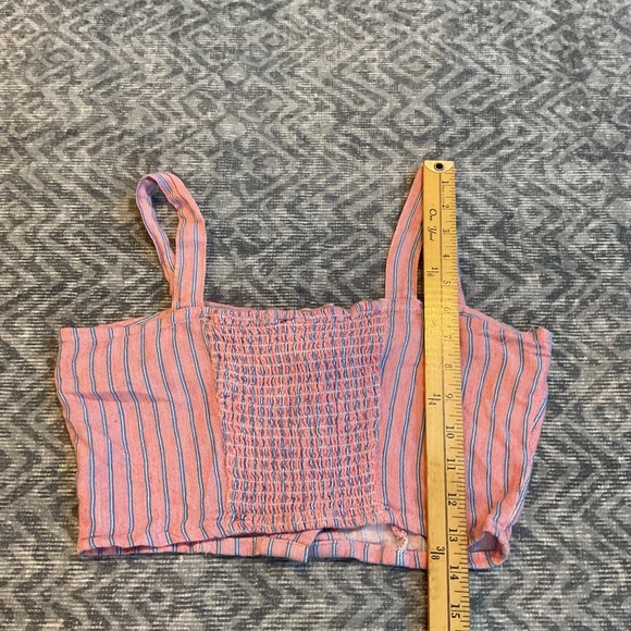 Ultra Flirt - Wide Strap Button Down Crop Top - Pink - Junior’s Size Small - Picture 7 of 8